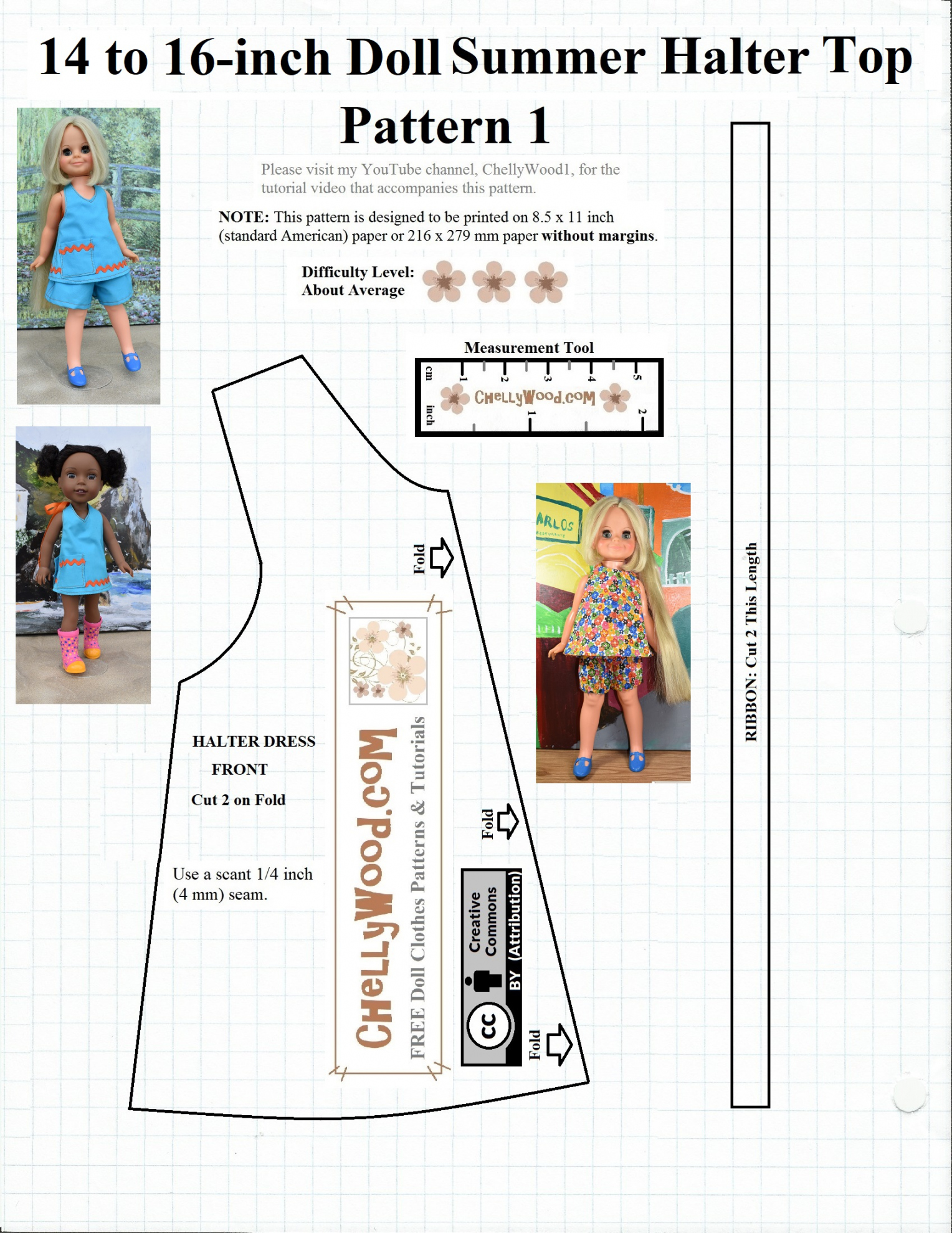 americangirl #dolls #WellieWishers free printable #sewingpattern