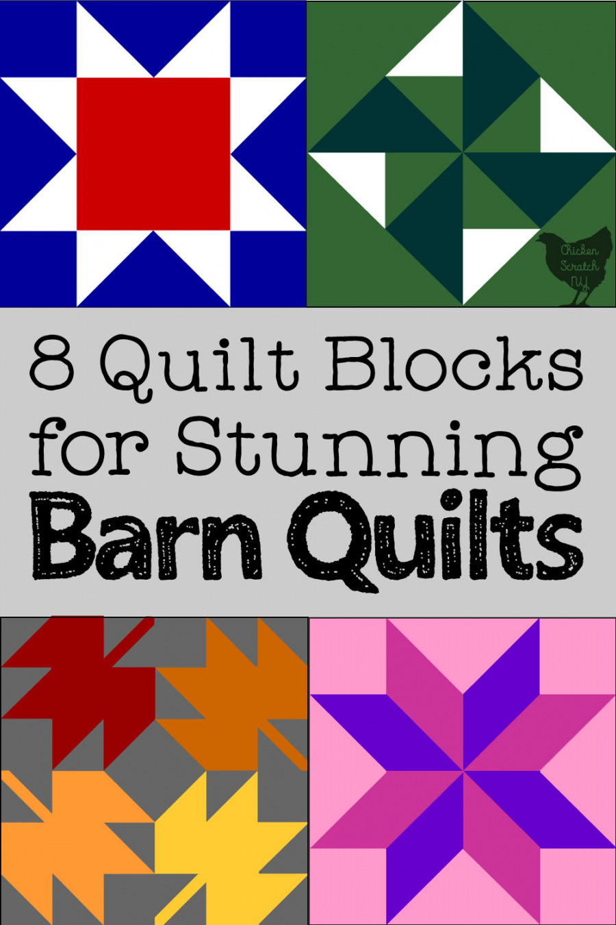 Beautiful Quilt Blocks for Barn Quilts [Free Printable)