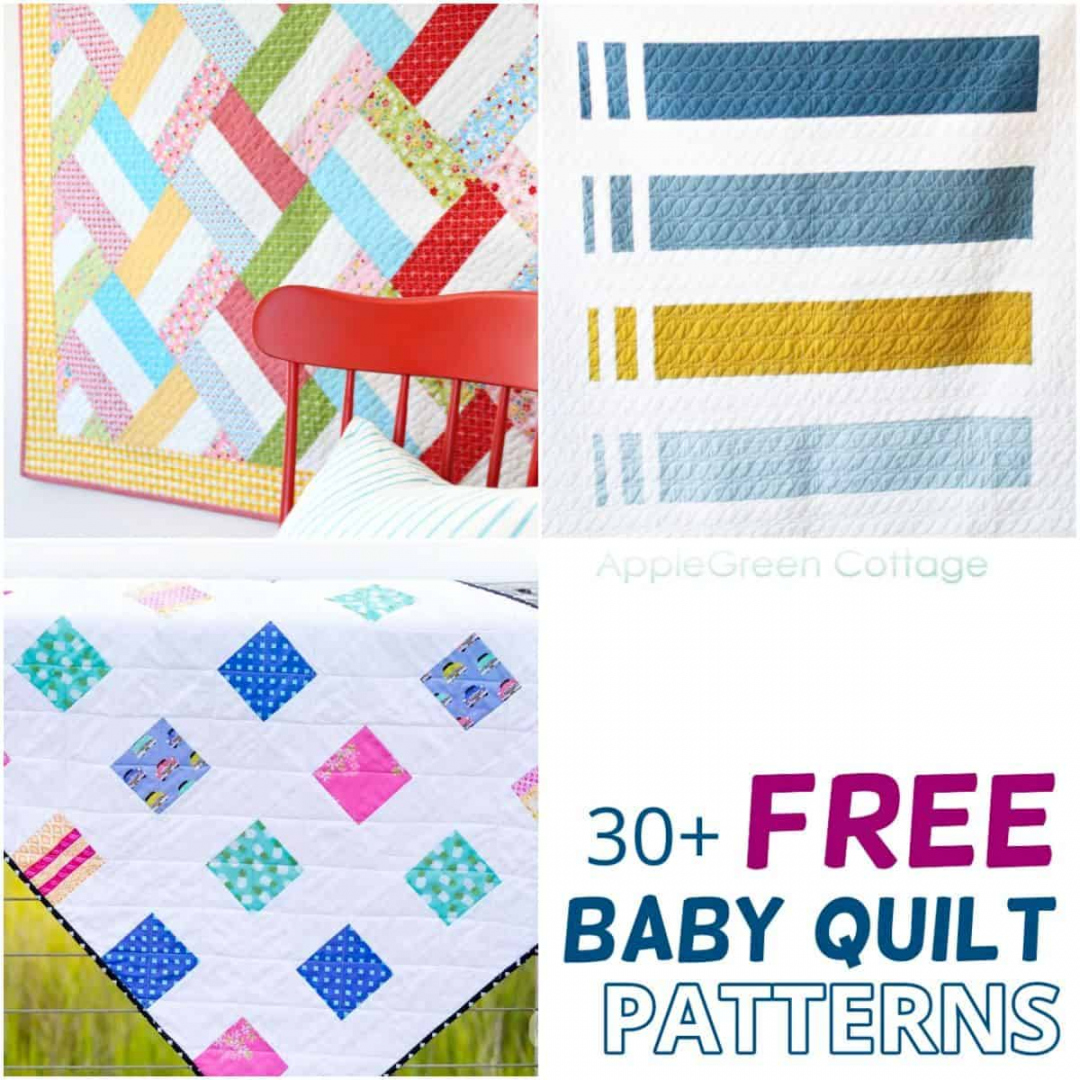 Best Free Baby Quilt Patterns To Sew - AppleGreen Cottage