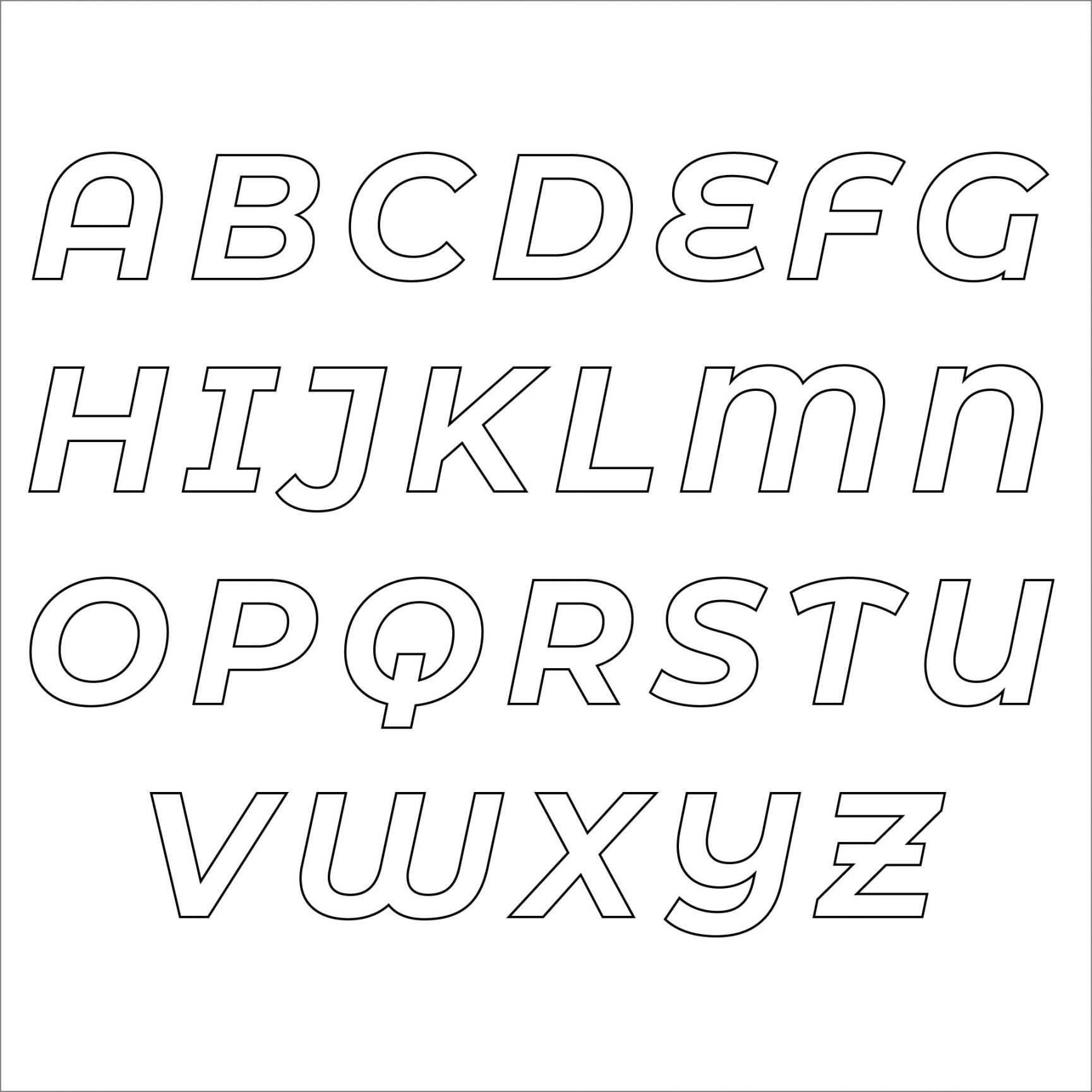 Best Free Printable Alphabet Stencil Letters Template