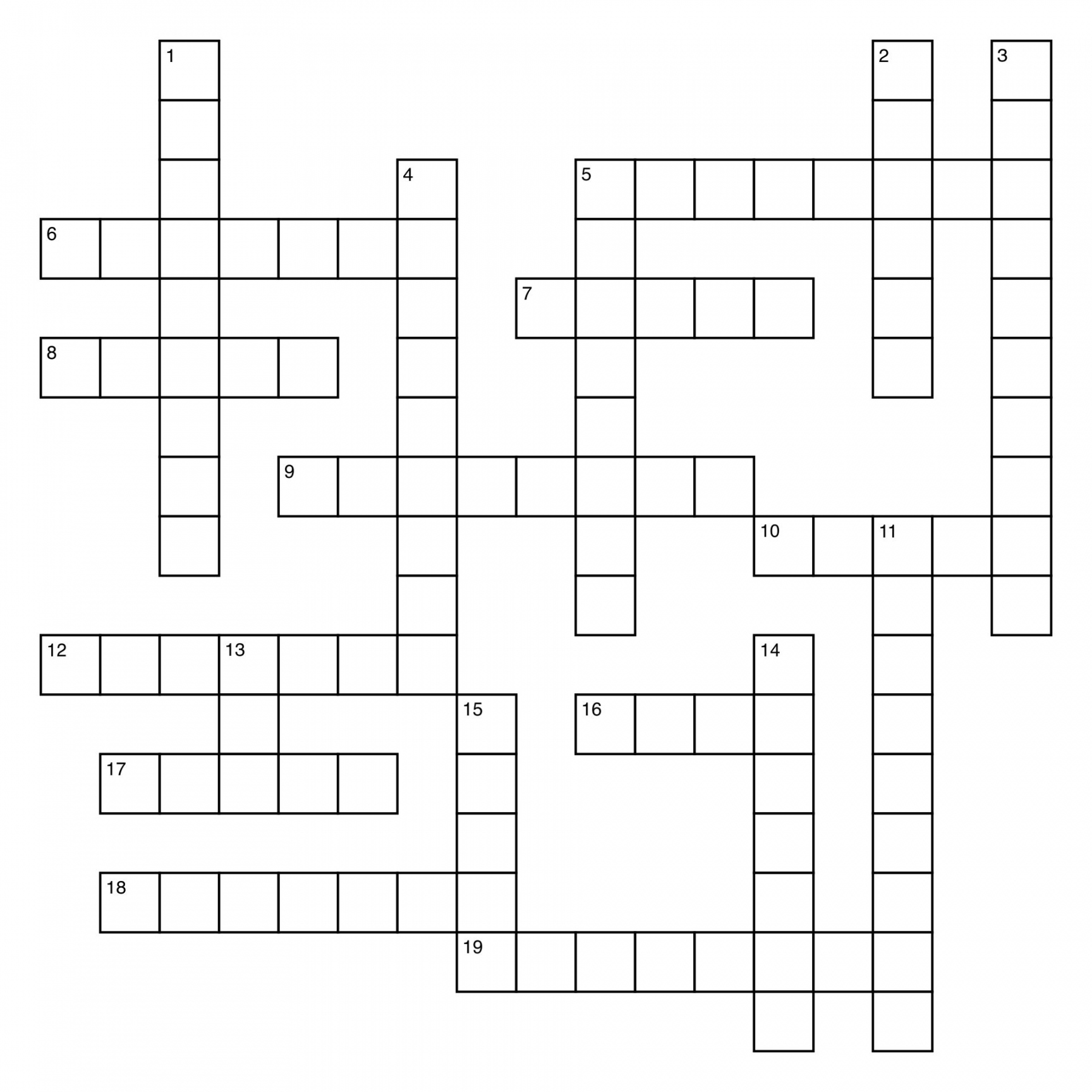 Best Free Printable Blank Crossword Puzzle Template