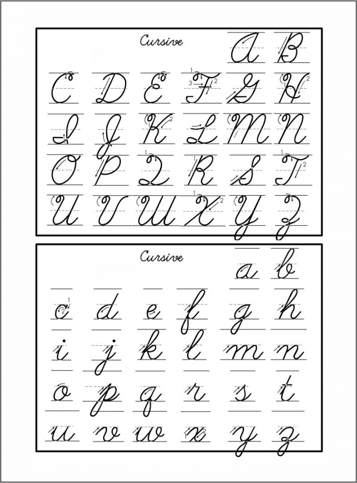 Best Free Printable Cursive Letters - printablee
