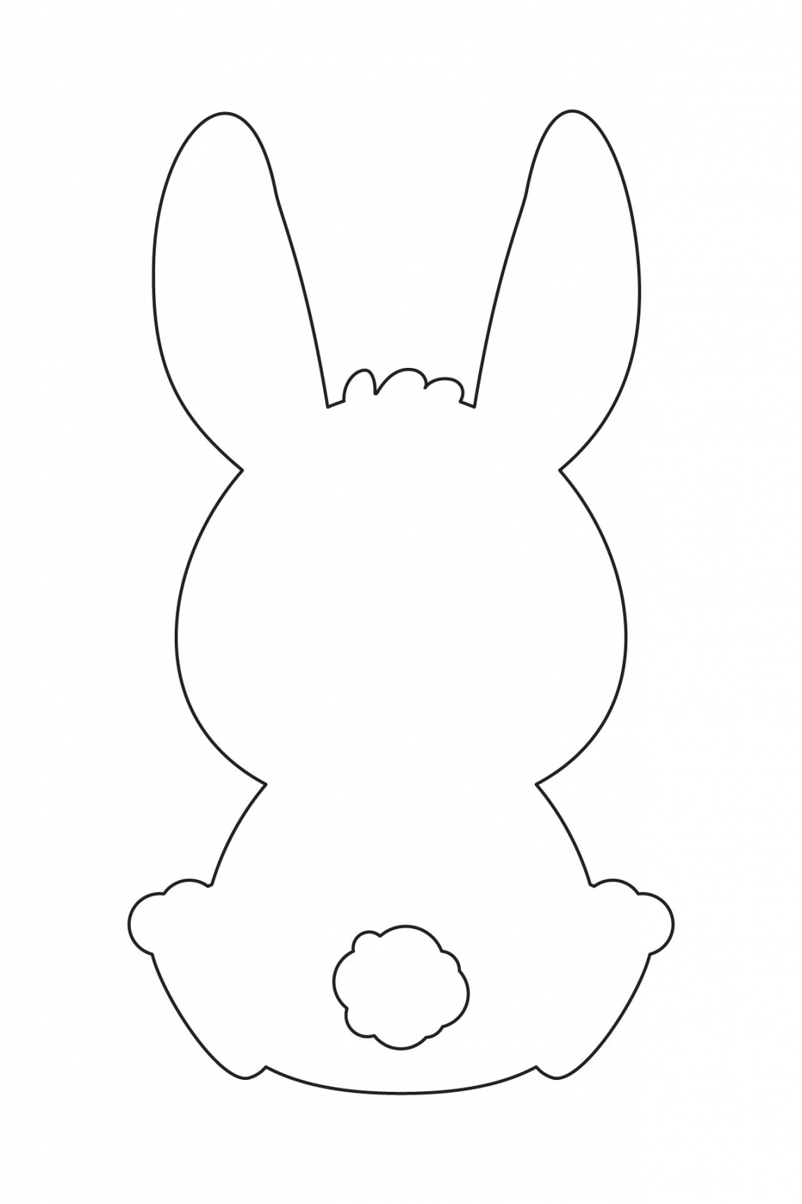Best Free Printable Easter Bunny Stencil - printablee