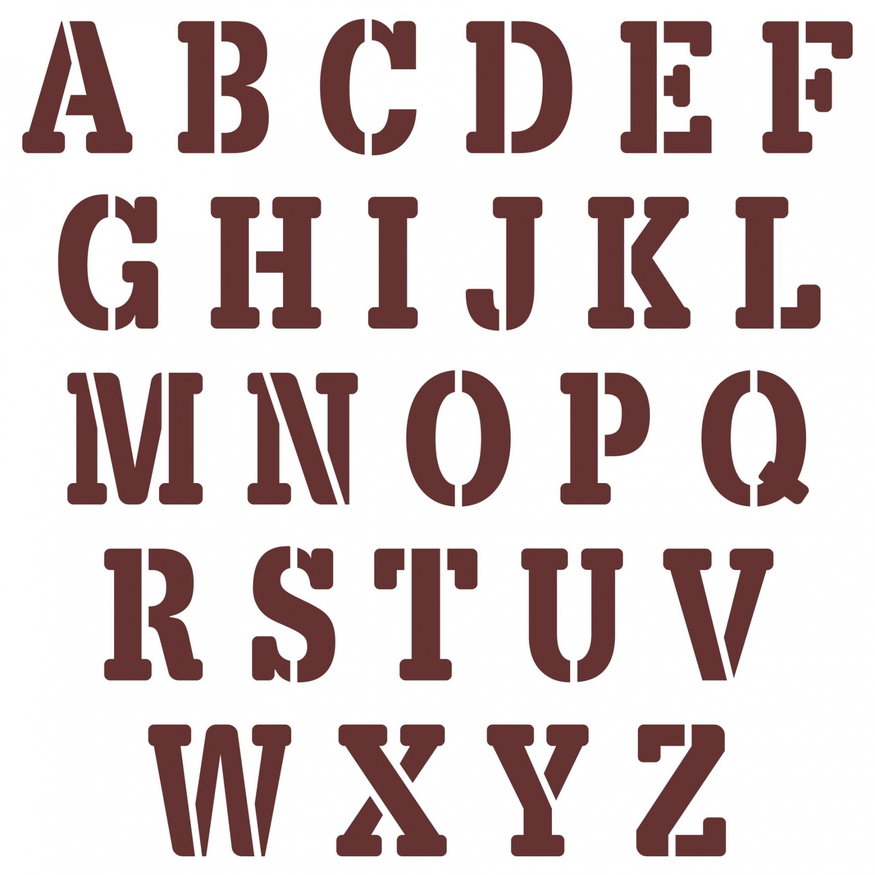 Best  Inch Letter Stencils Alphabet Printable - printablee