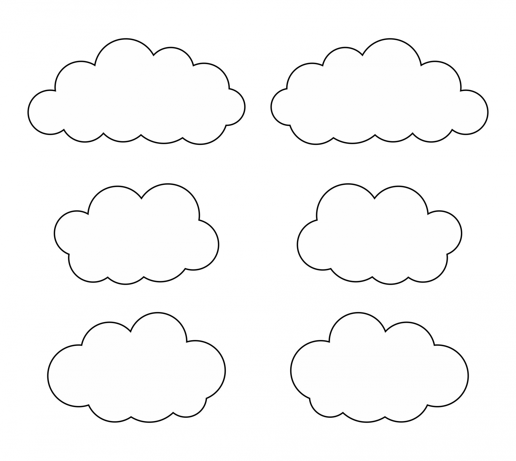 Best Large Printable Cloud Template - printablee