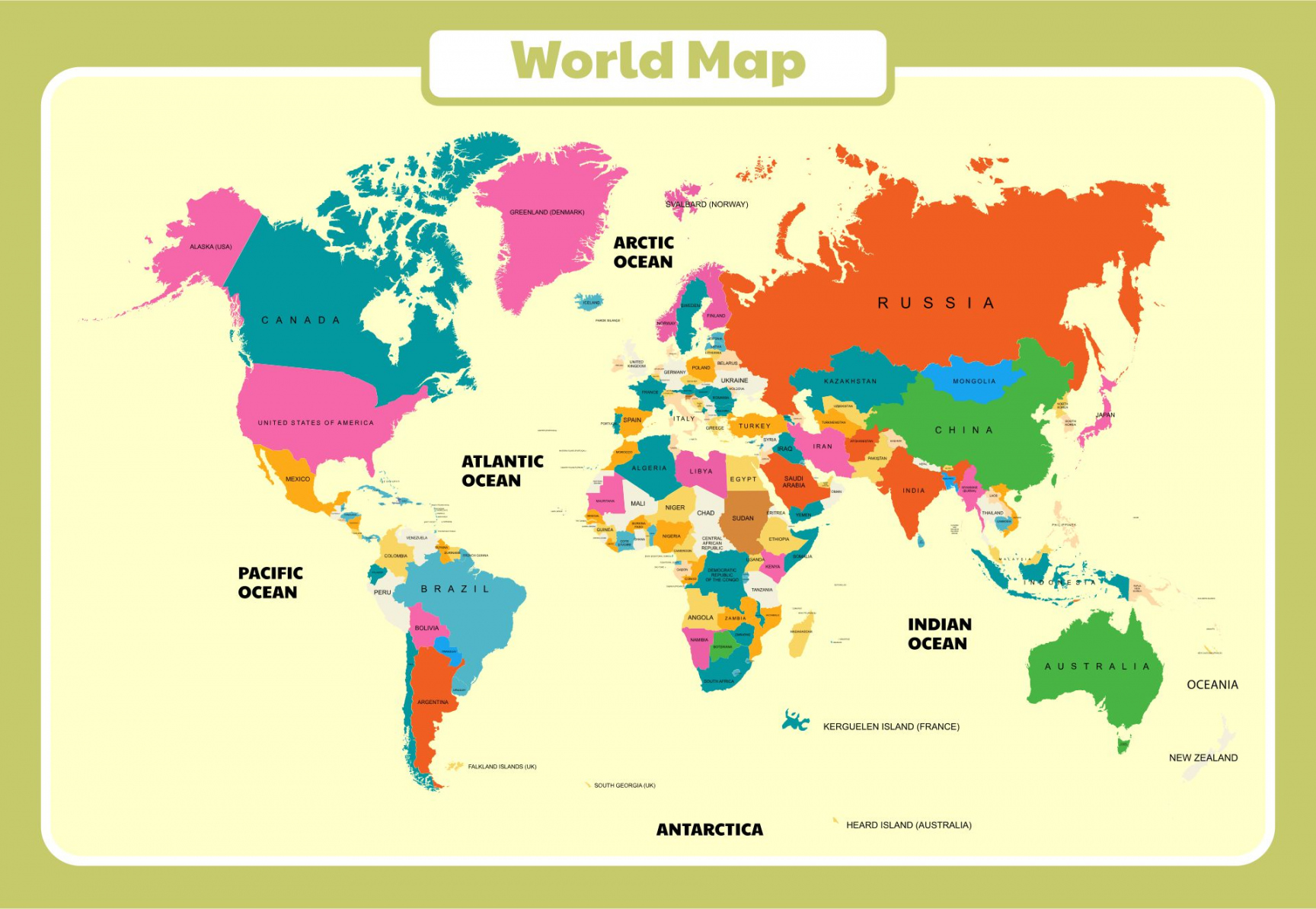 Best Large World Maps Printable - printablee