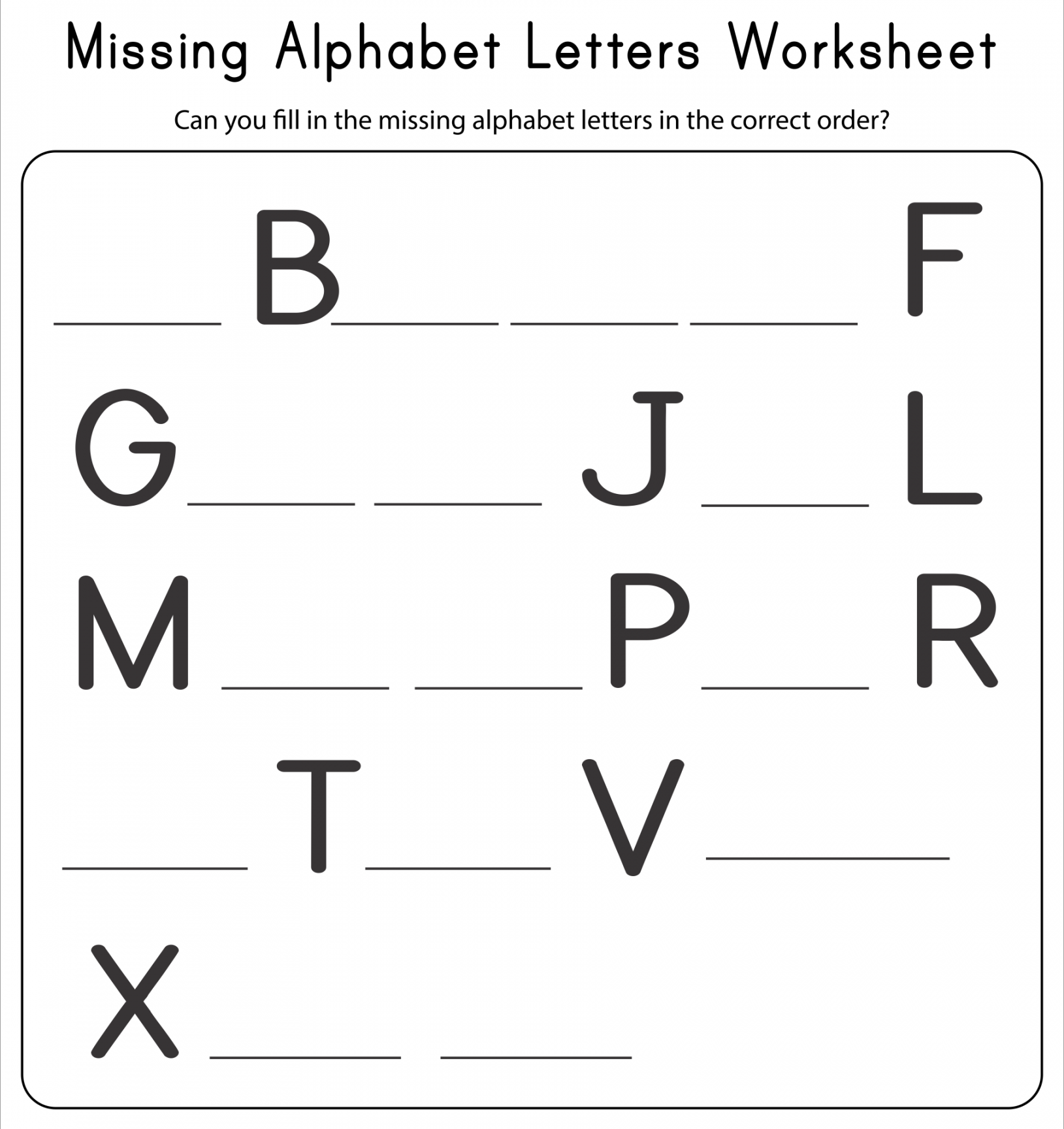 Best Printable Alphabet Worksheets AZ - printablee