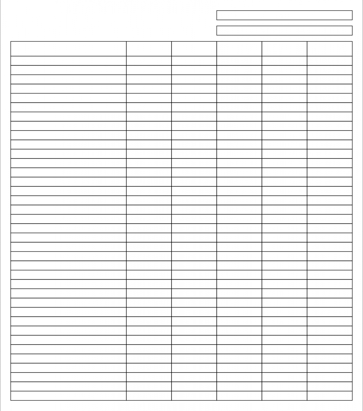 Best Printable Blank Chart With Lines - printablee