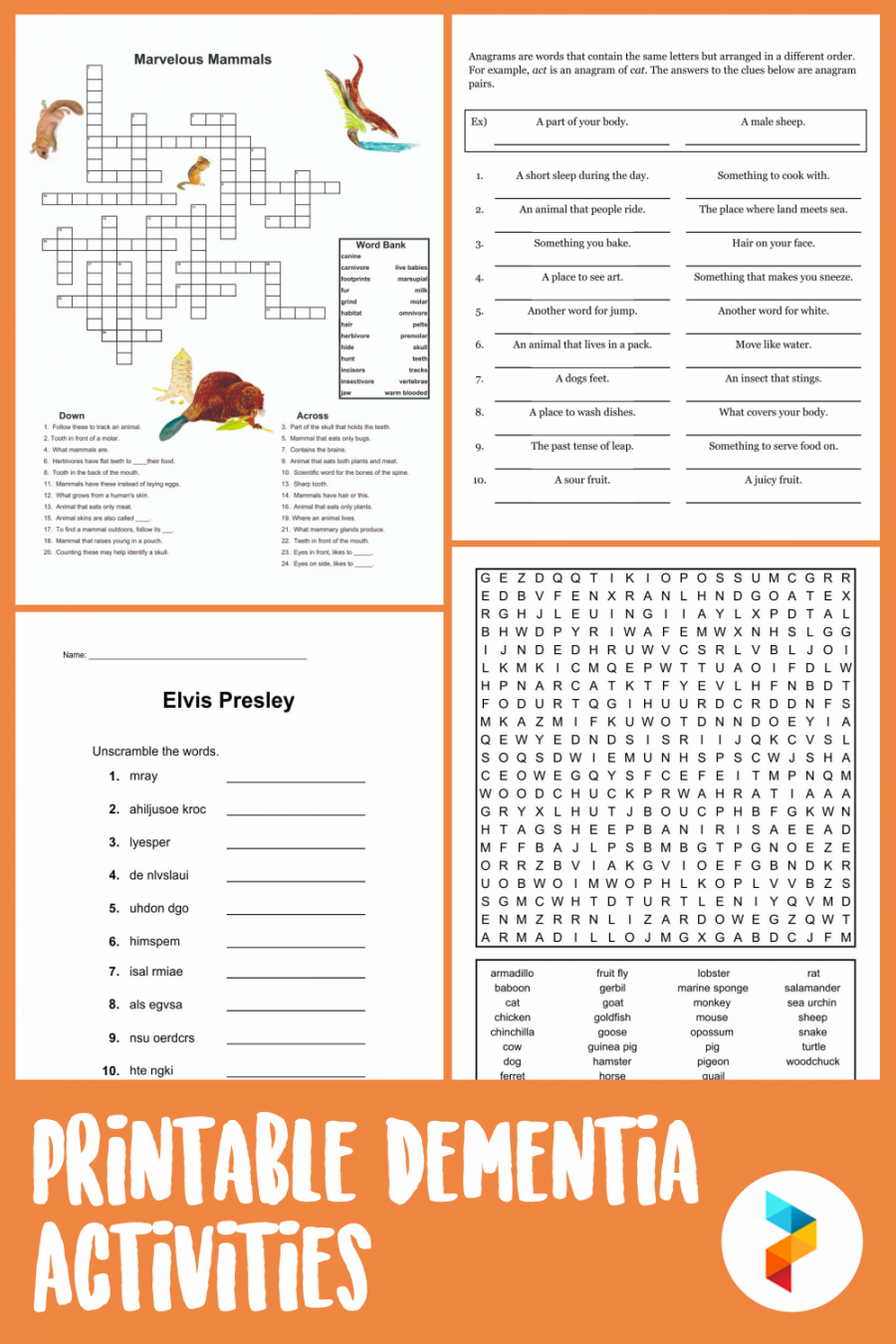 Occupational Therapy Free Printable Activities For Dementia Patients 