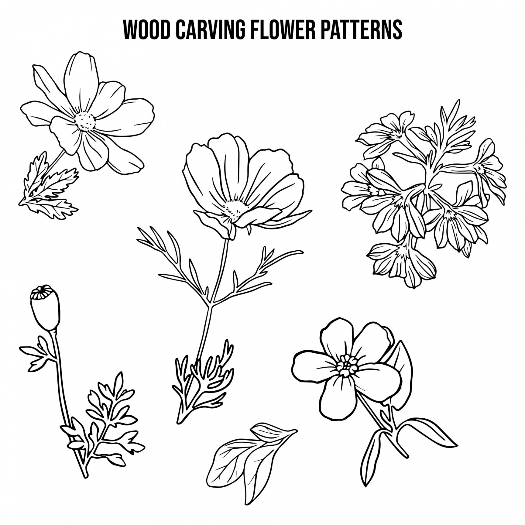 Best Printable Flower Patterns Wood - printablee