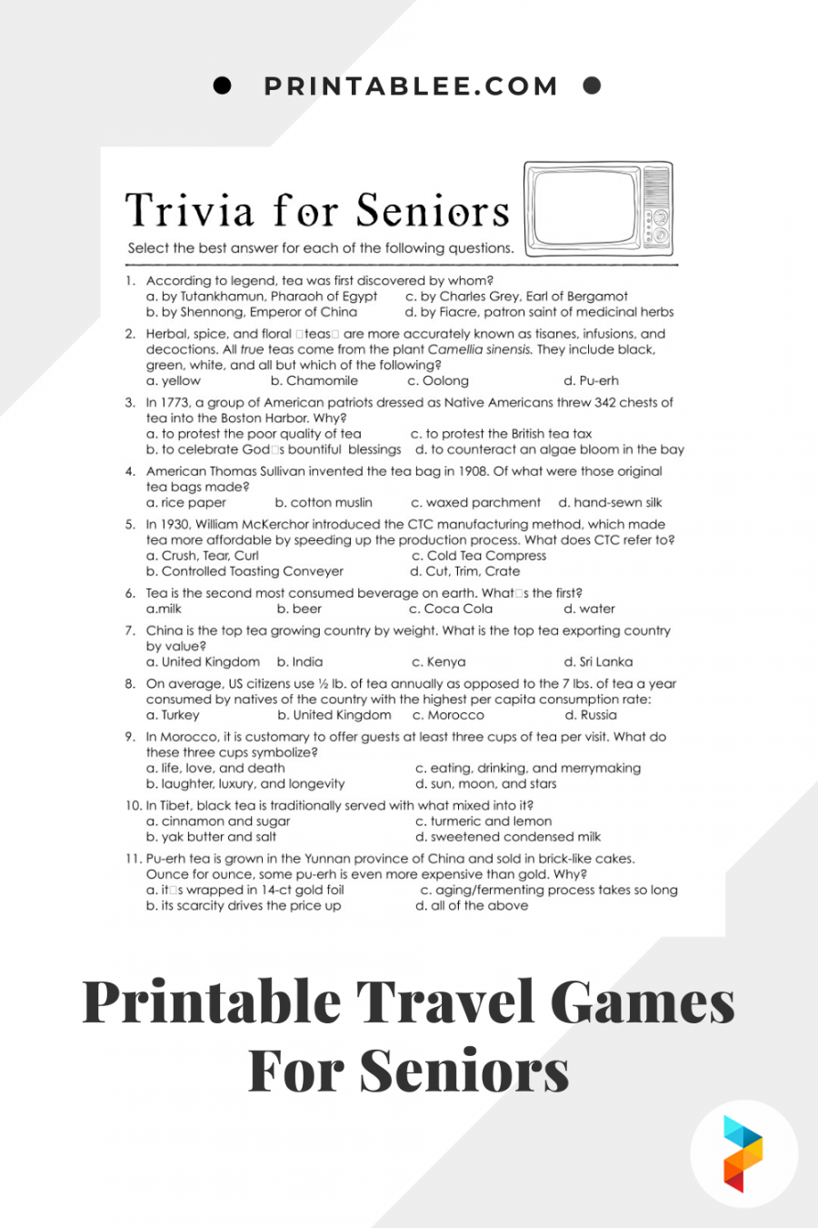 Best Printable Travel Games For Seniors - printablee