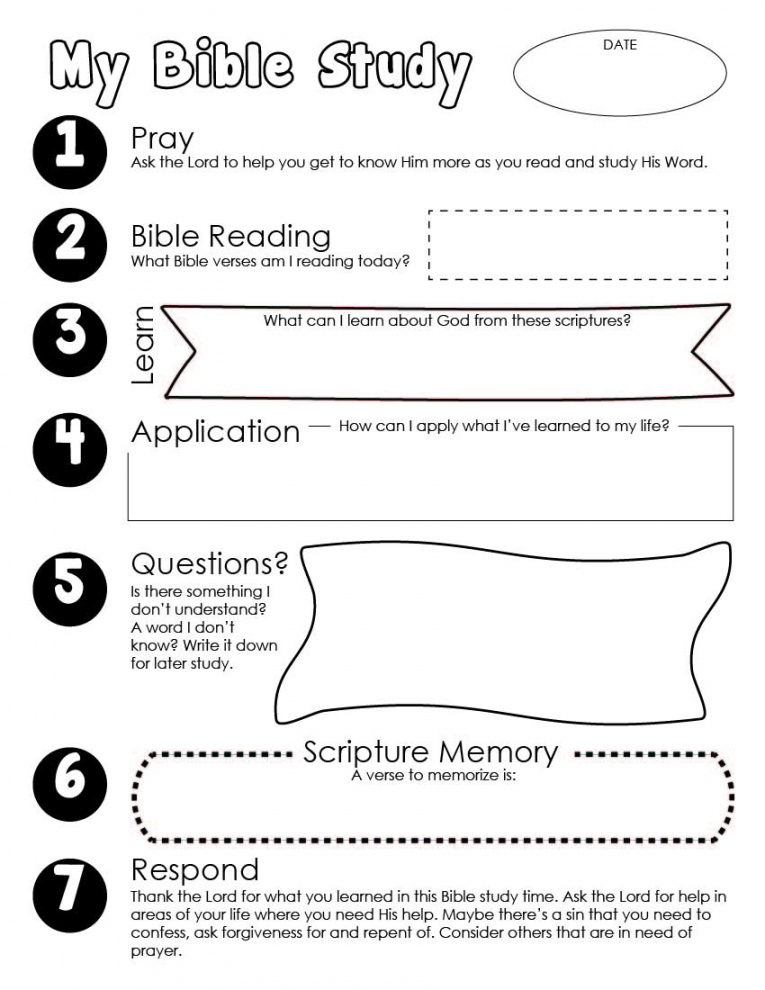 Bible Study Guide For Kids FREE Printable - Wildly Anchored