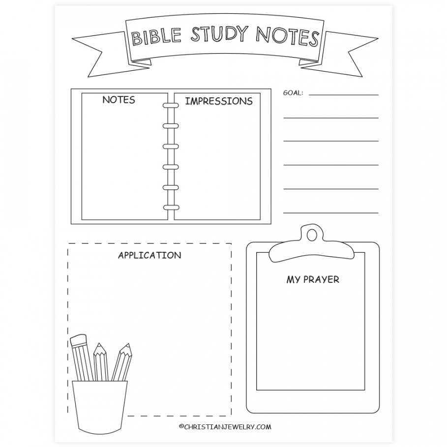 Bible Study Page - School Desk  Free Christian Printables