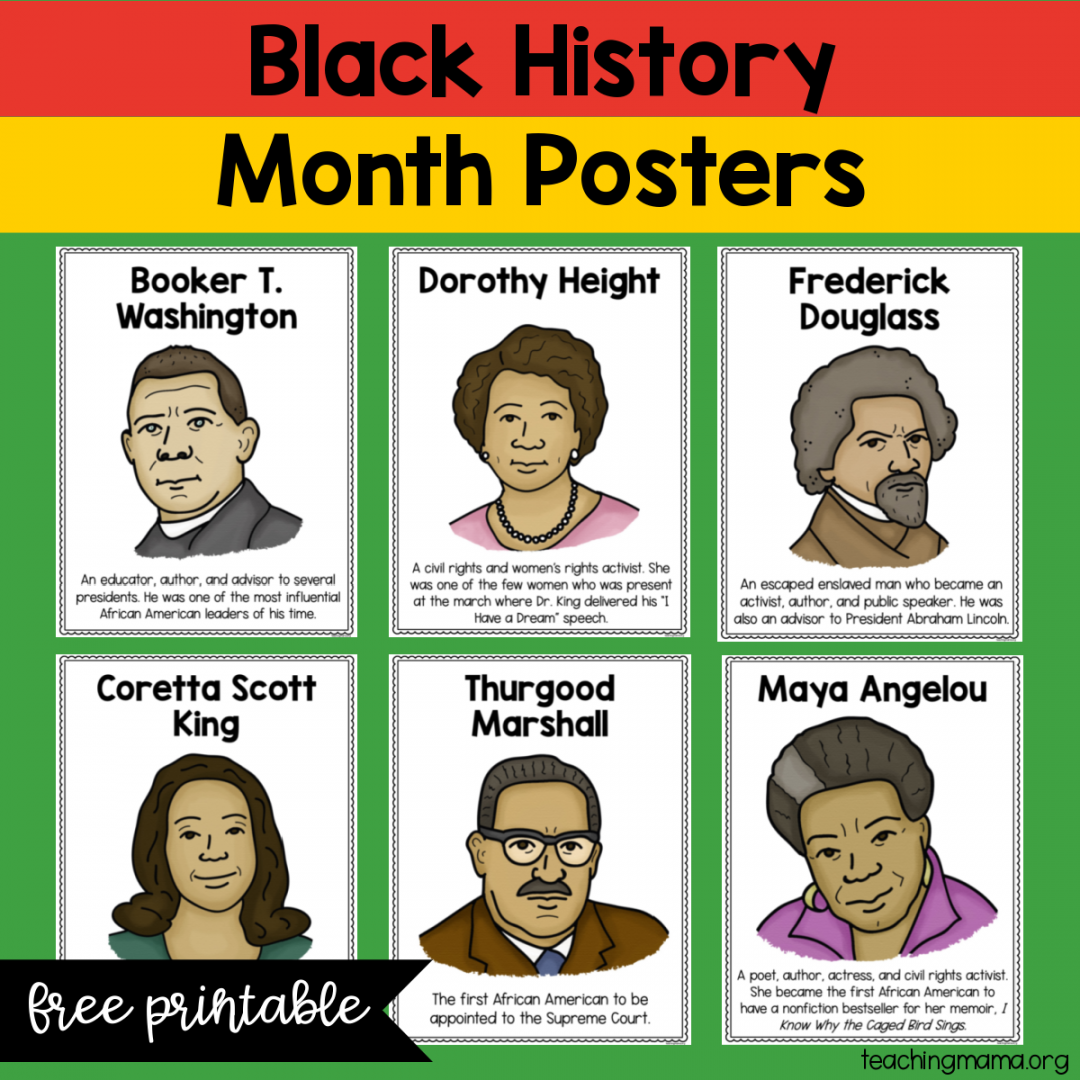Black History Month Posters - Free Printable - Teaching Mama