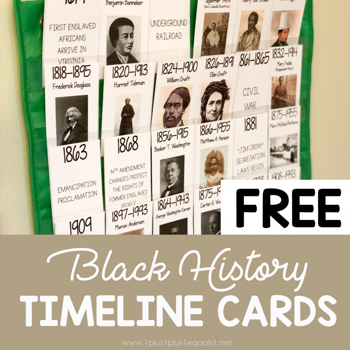 Black History Timeline Card Printables - ++=