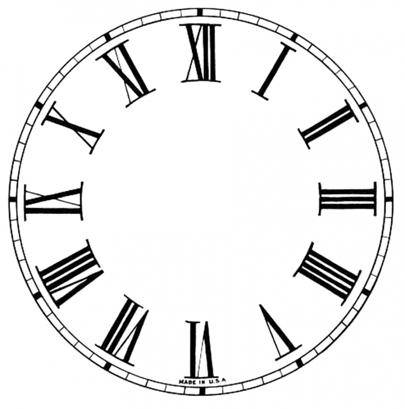 Clock Face Images - Print Your Own! - The Graphics Fairy