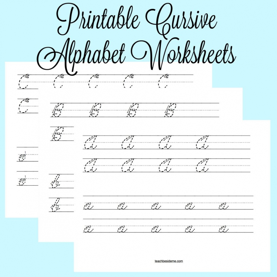 Cursive Alphabet Worksheets - Teach Beside Me