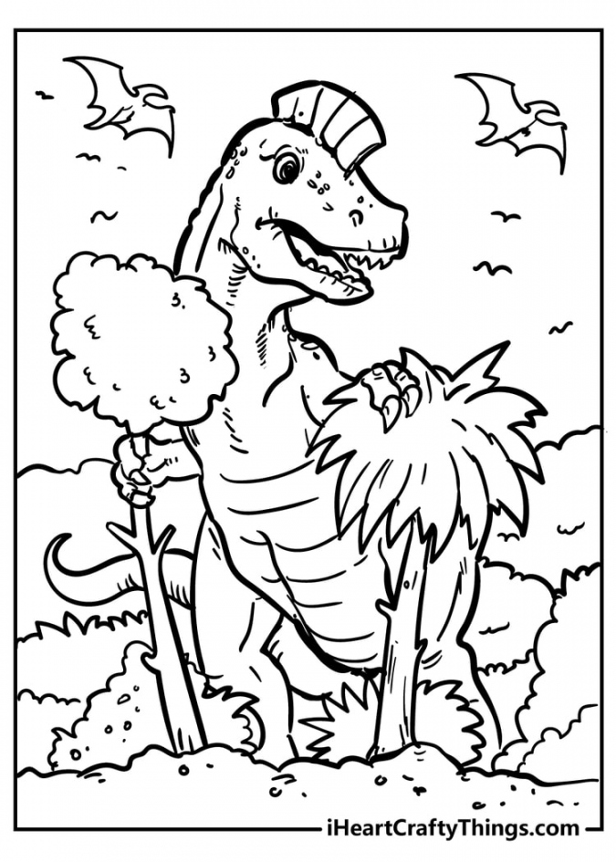 Dinosaur Coloring Pages - Fearsome Fun And % Free ()