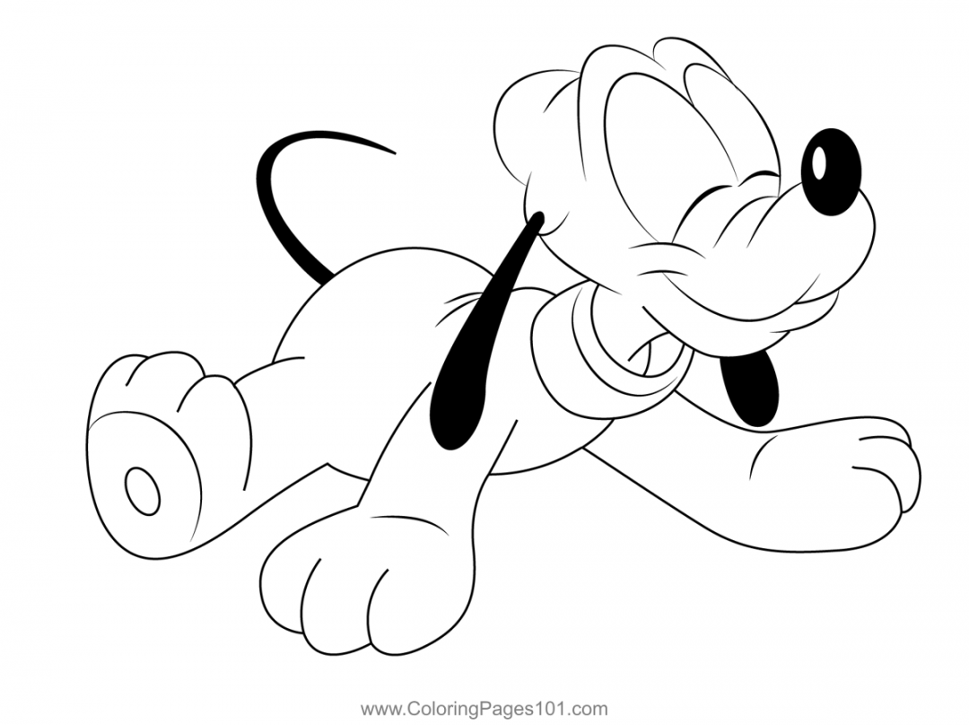 Disney Babies Coloring Page for Kids - Free Pluto Printable
