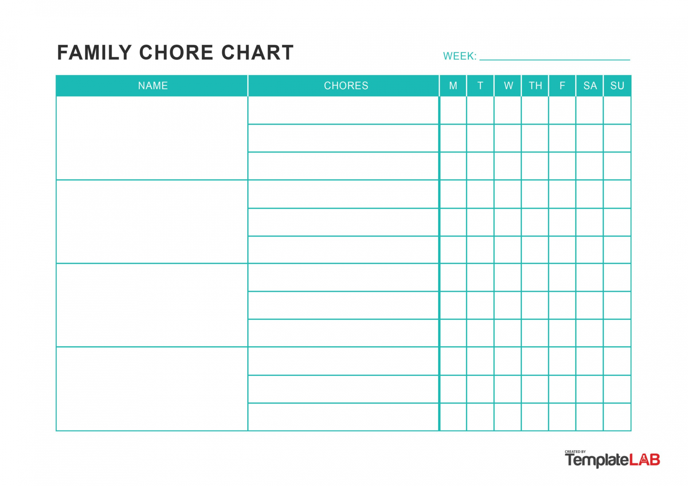FREE Chore Chart Templates for Kids ᐅ TemplateLab