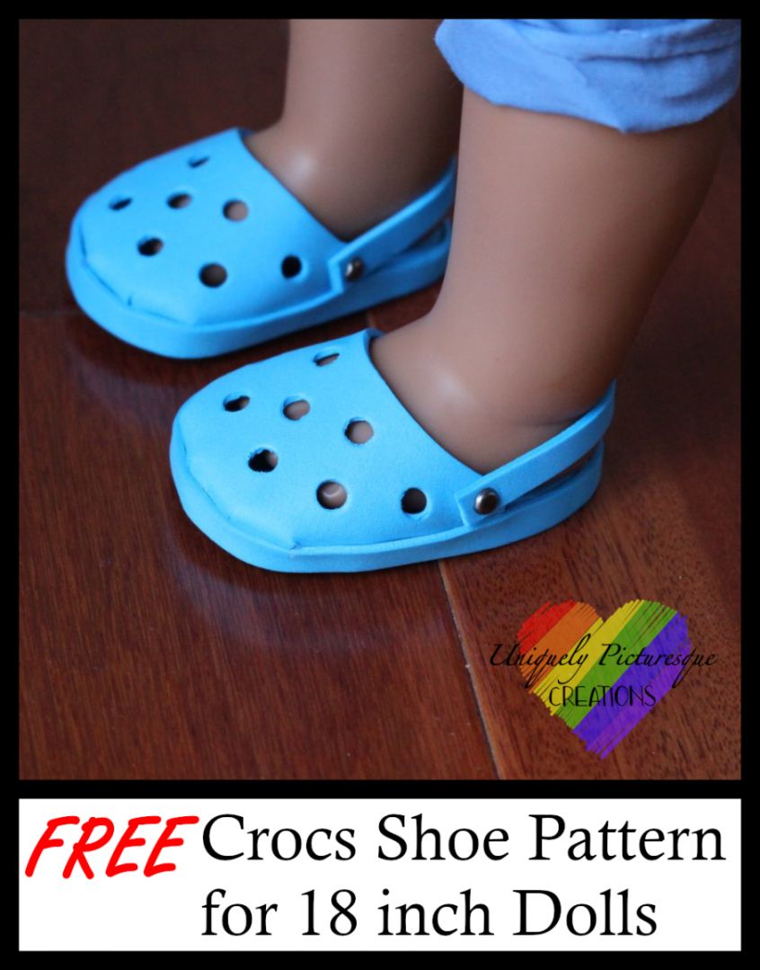 FREE Crocs Shoe Pattern for  inch Dolls – Uniquely Picturesque