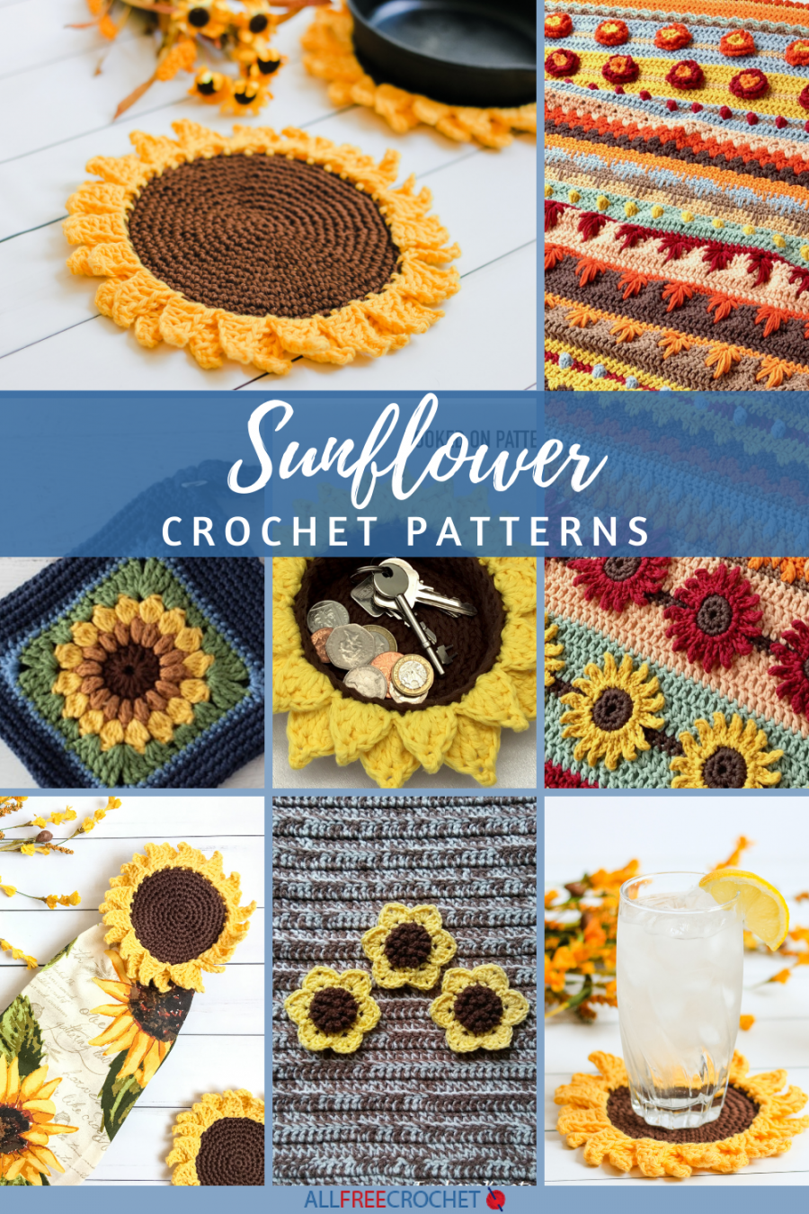 Free Easy Sunflower Crochet Patterns  AllFreeCrochet