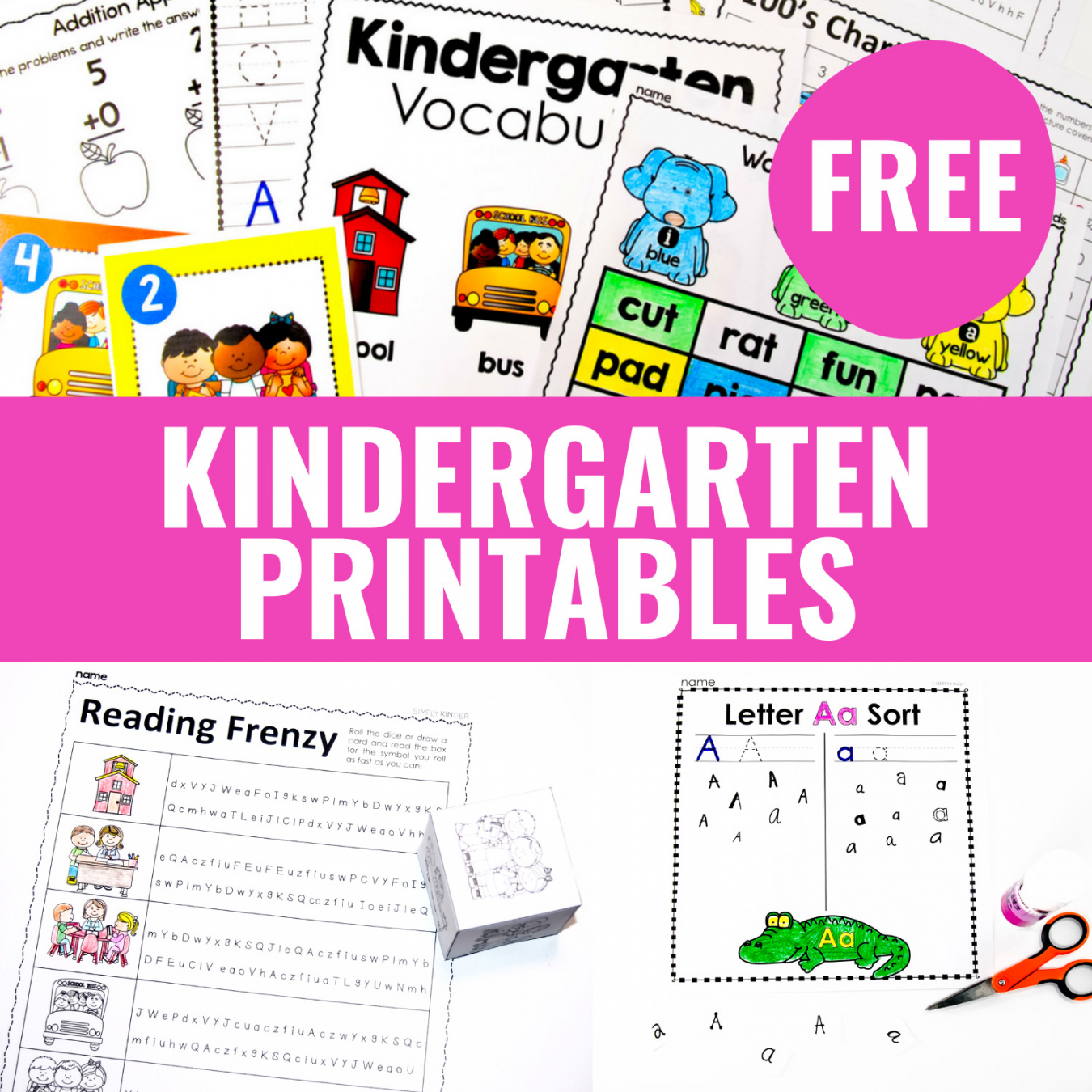 Free Kindergarten Activities and Worksheets - Simply Kinder