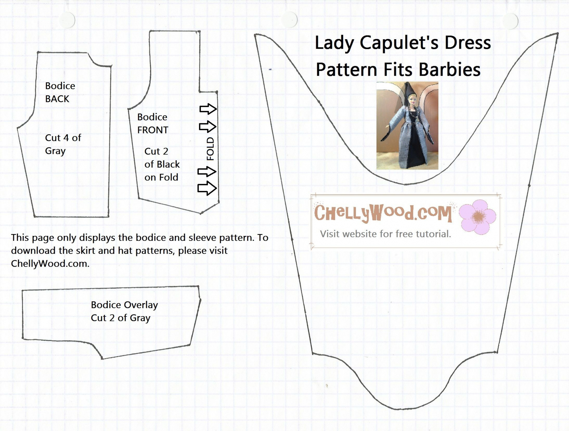 FREE Printable Barbie Doll Clothes Patterns and Upcoming Contest