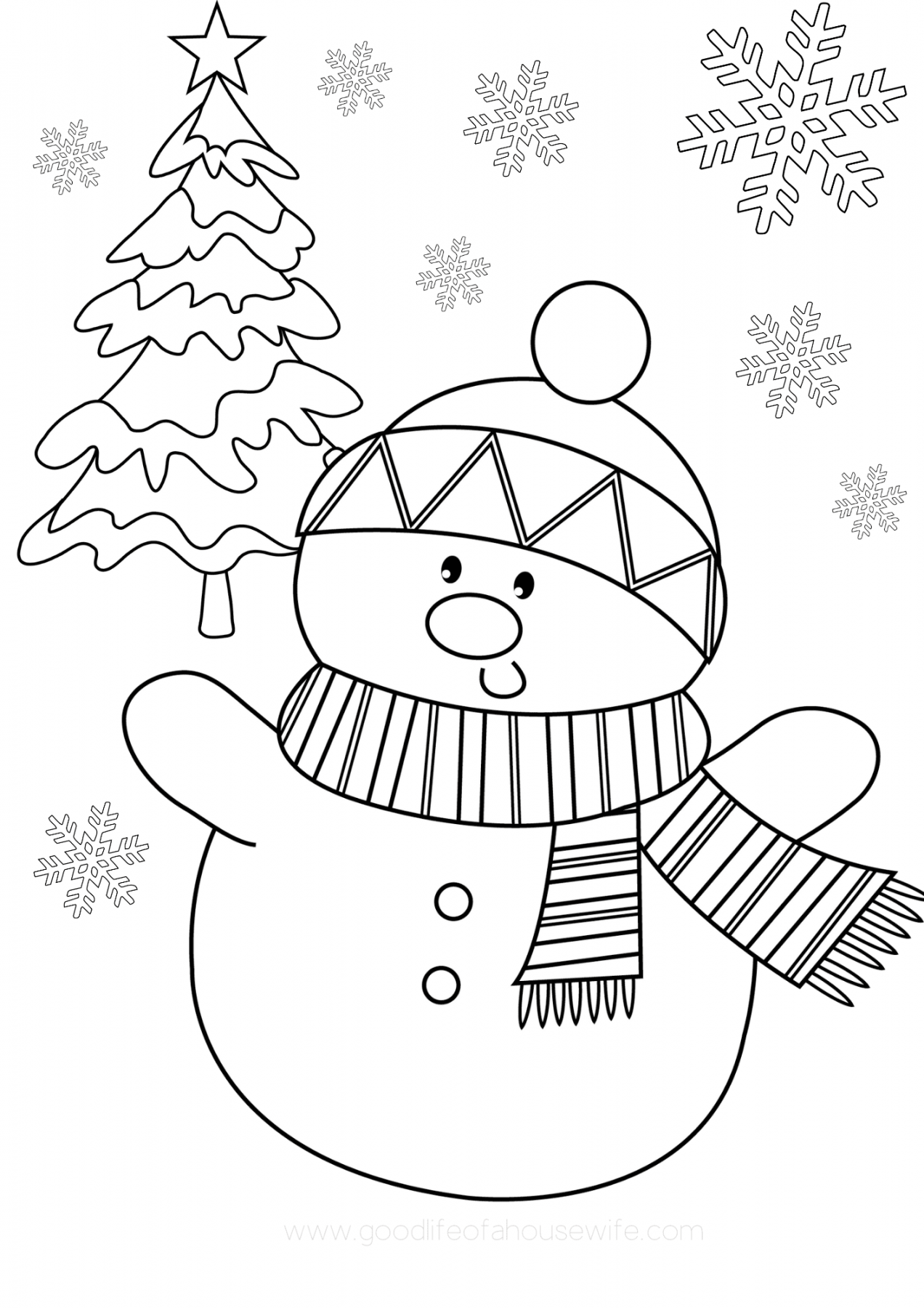 Free Printable Christmas Coloring Pages - Good Life of a Housewife