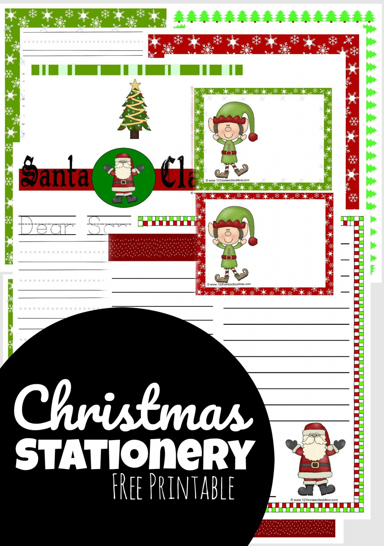 🎄 FREE Printable Christmas Stationery