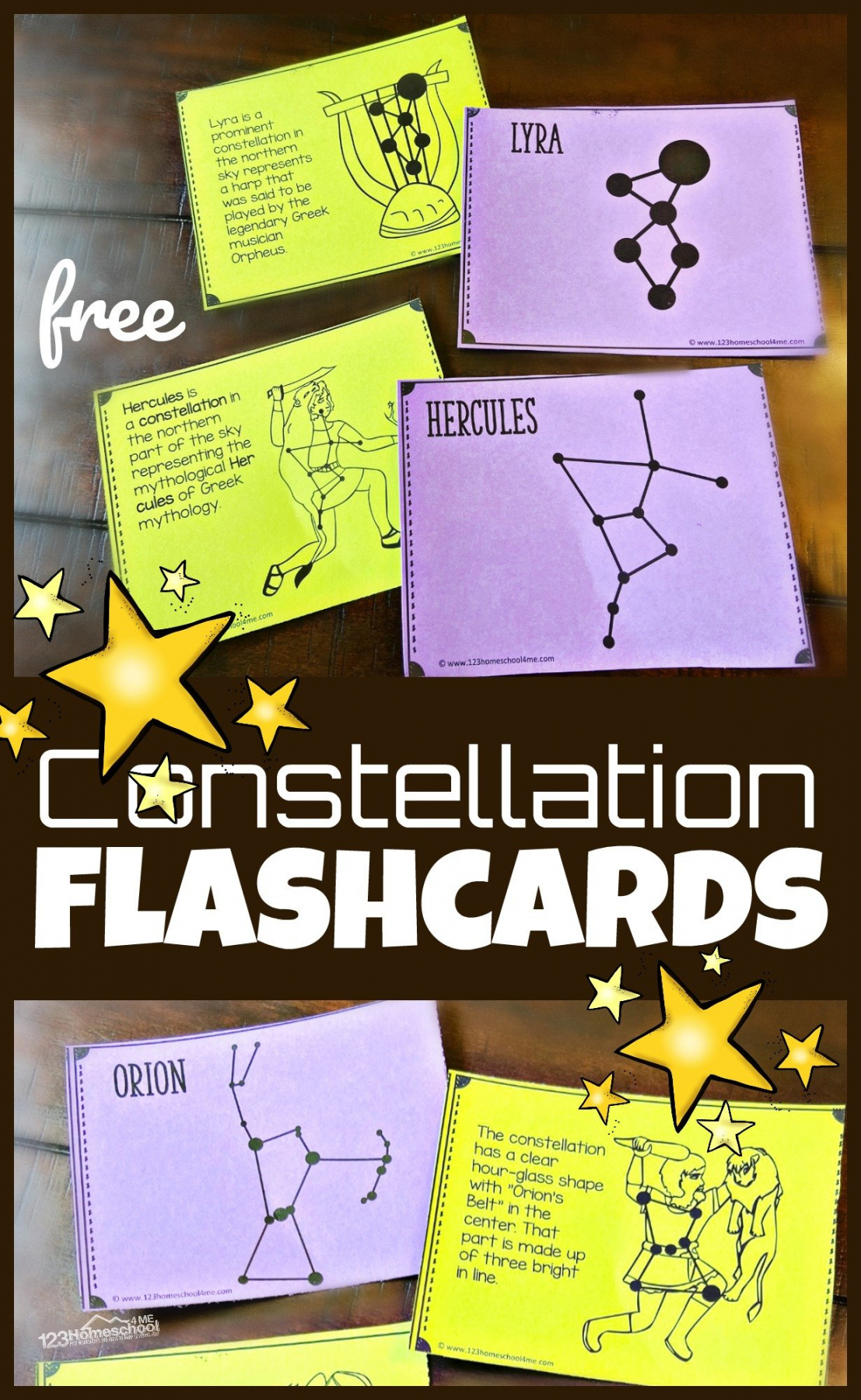 ⭐ FREE Printable Constellation Flashcards