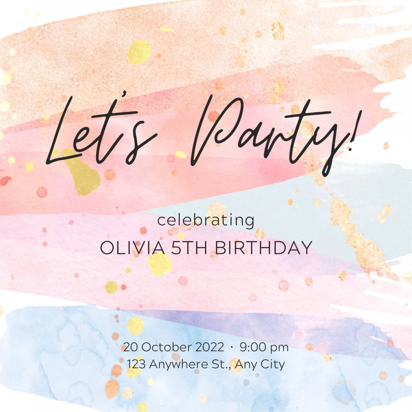 Free, printable, customizable party invitation templates  Canva