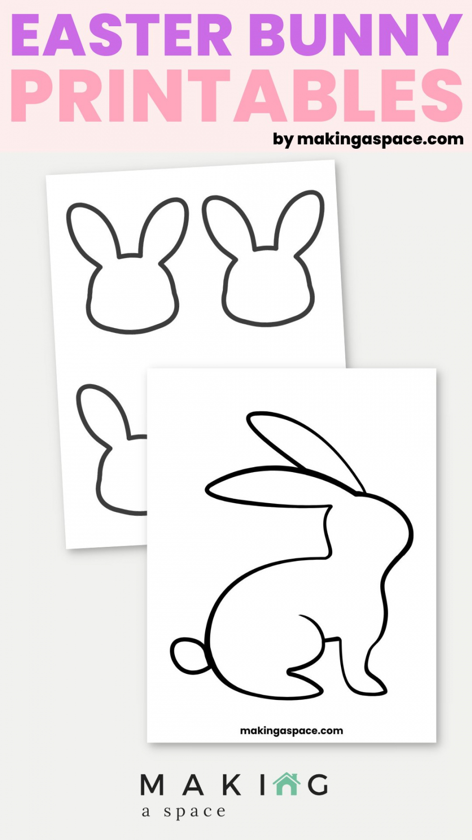 Free Printable Easter Bunny Templates - Making A Space