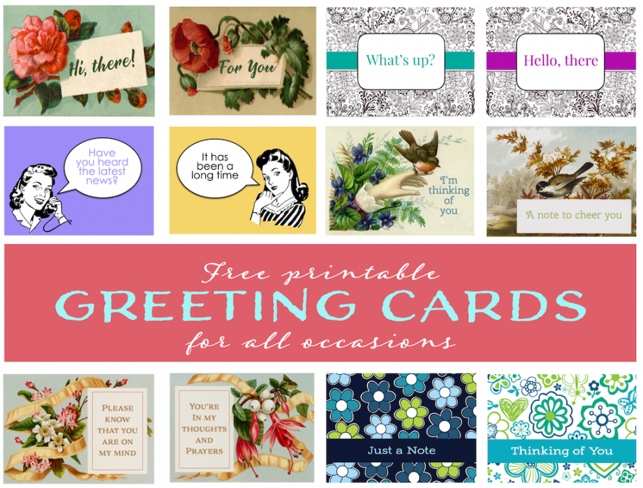 Free Printable Greeting Cards for All Occasions - Flanders Family