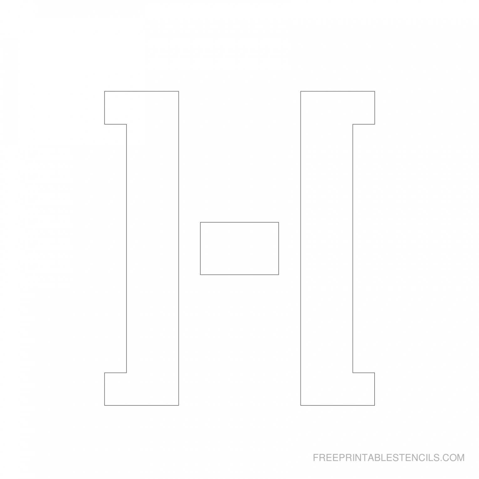 Free Printable  Inch Letter Stencils A-Z (Block Letters)