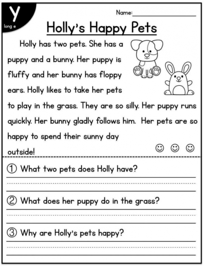 Free Printable Kindergarten Reading Worksheets - Activity School