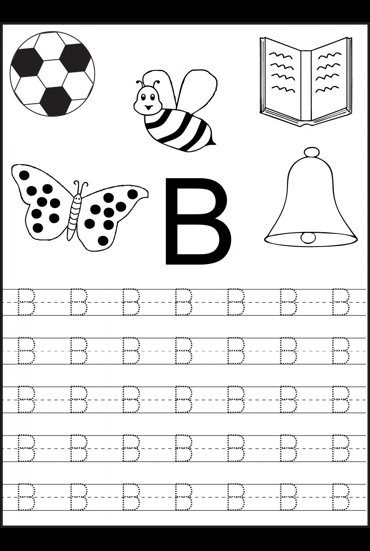 Free Printable Letter Tracing Worksheets For Kindergarten –