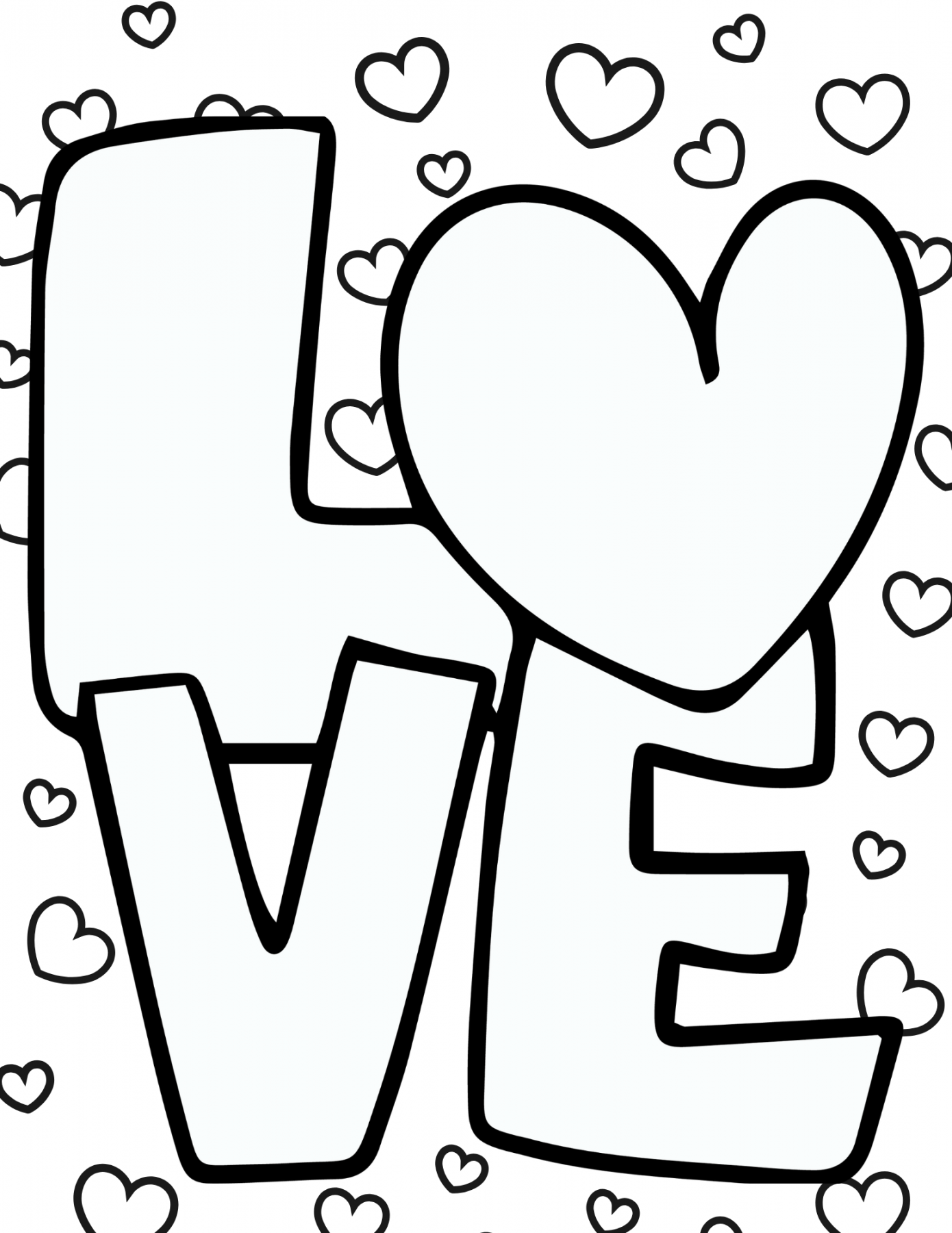 Free Printable Love Coloring Pages for Kids and Adults