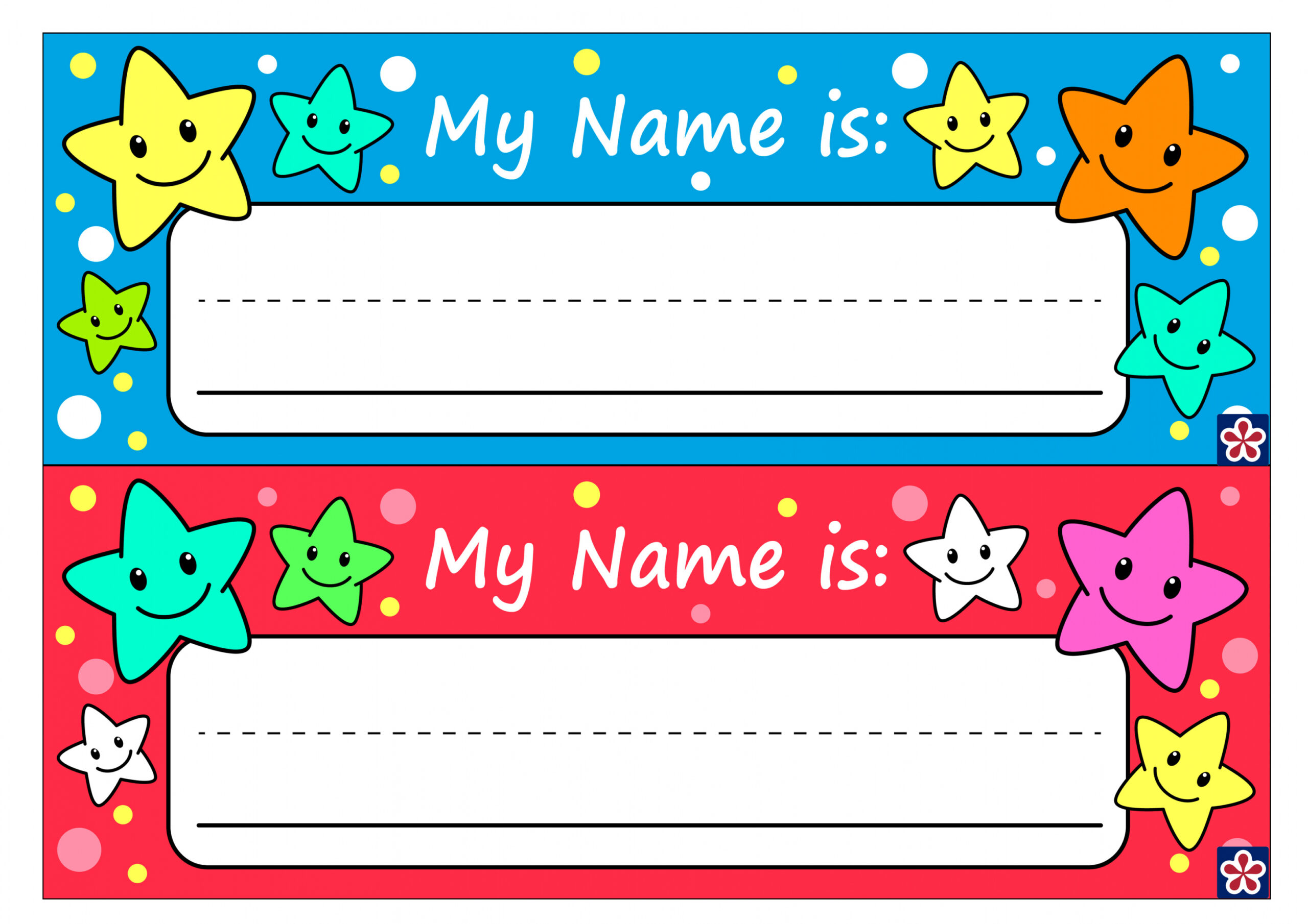 Free Printable Name Tags for Preschoolers. TeachersMag