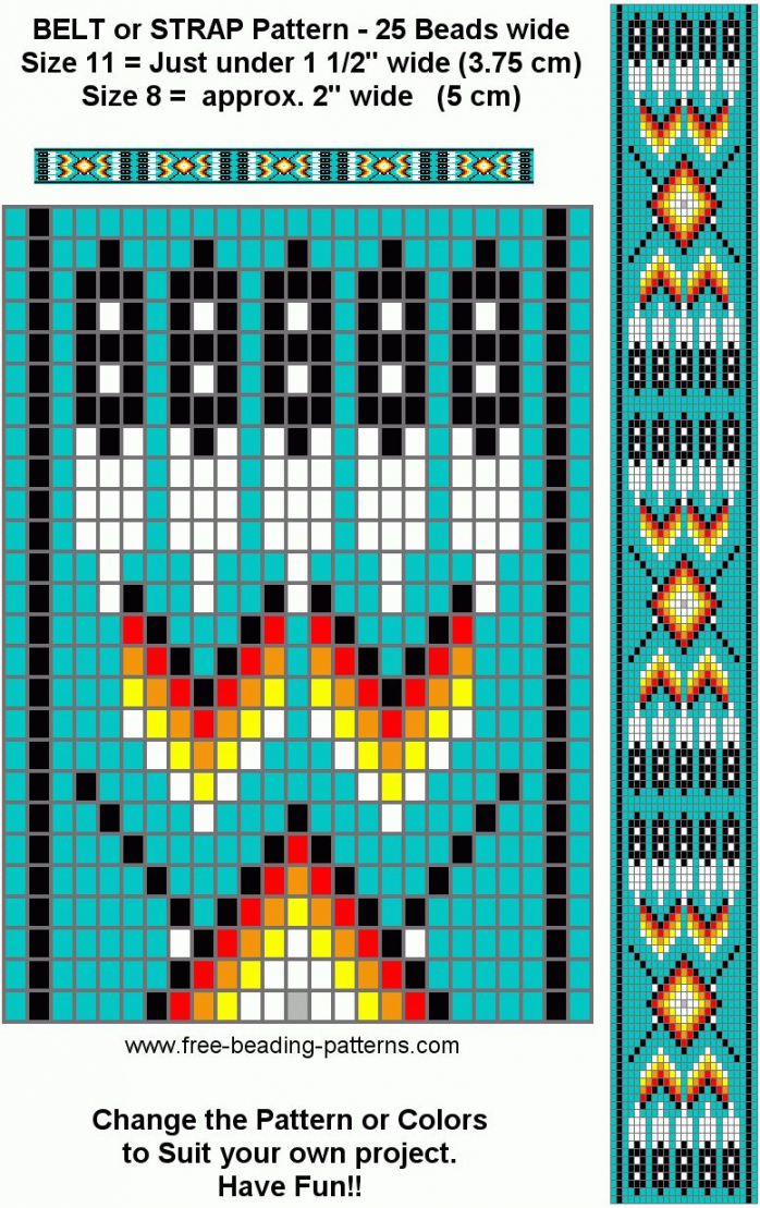 Free Printable Native American Beading Patterns  Loom bands