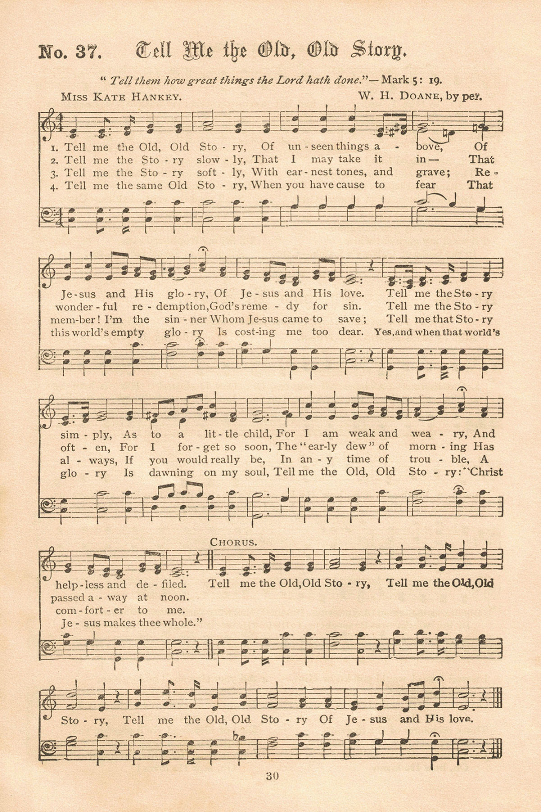 Free Printable Vintage Gospel Hymns Sheet Music - Rose Clearfield