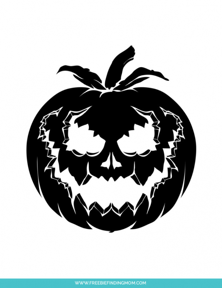 Free Scary Pumpkin Carving Stencils (Printable PDFs) - Freebie