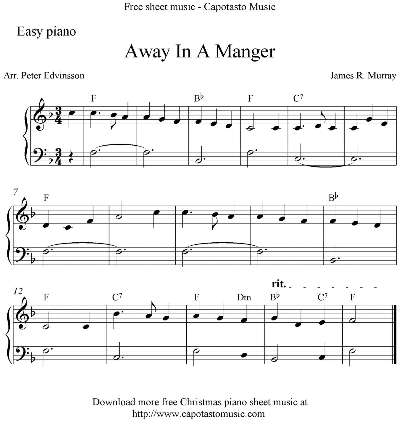 free sheet music beginners - Google Search  Christmas piano sheet