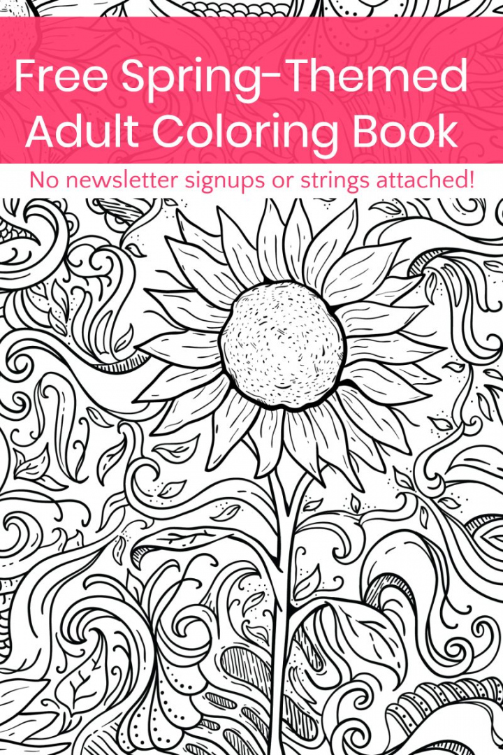 Grab This Free Printable Spring Adult Coloring Book (No Strings