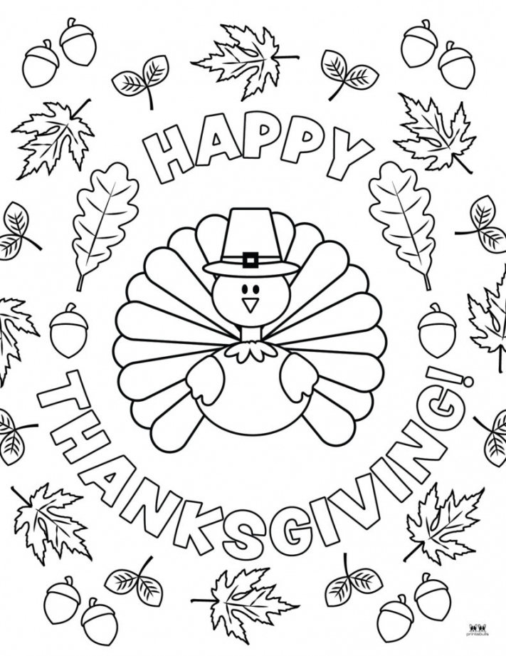 Happy Thanksgiving Coloring Pages -  FREE Printables  Printabulls