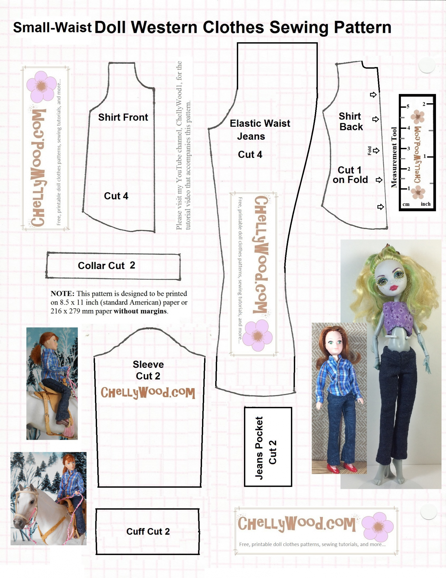Monster High Doll Clothes Sewing Patterns are FREE @ ChellyWood