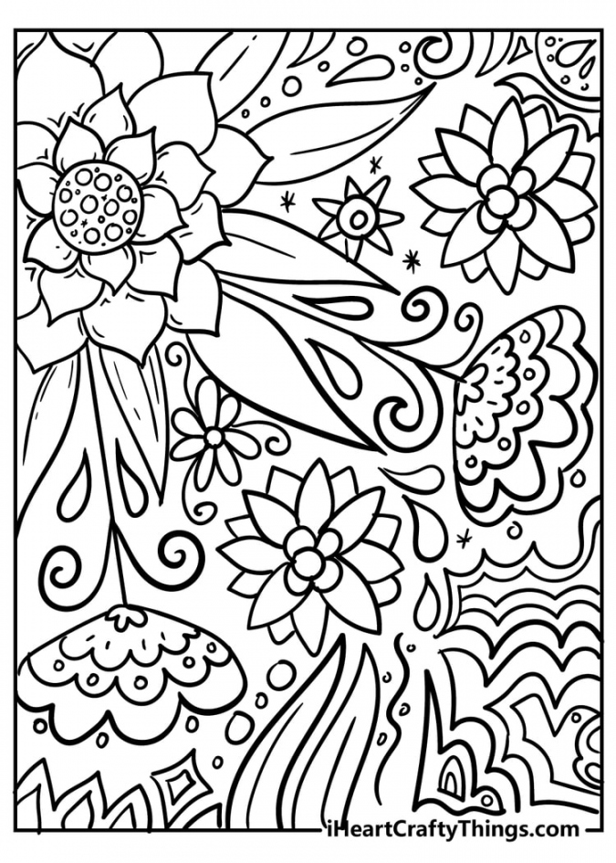 New Beautiful Flower Coloring Pages - % Unique ()