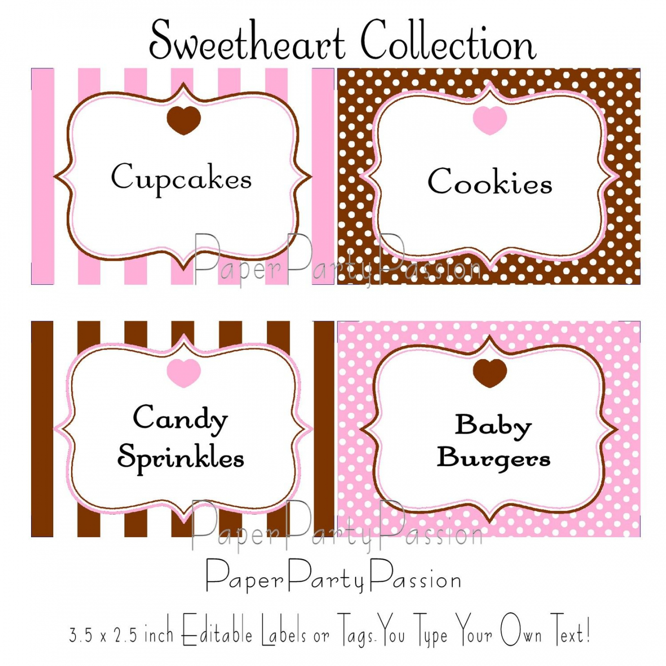 Perfect lables for the Candy Buffet!  Candy bar labels template