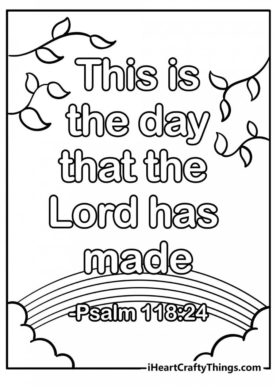 Printable Bible Verse Coloring Pages (Updated )