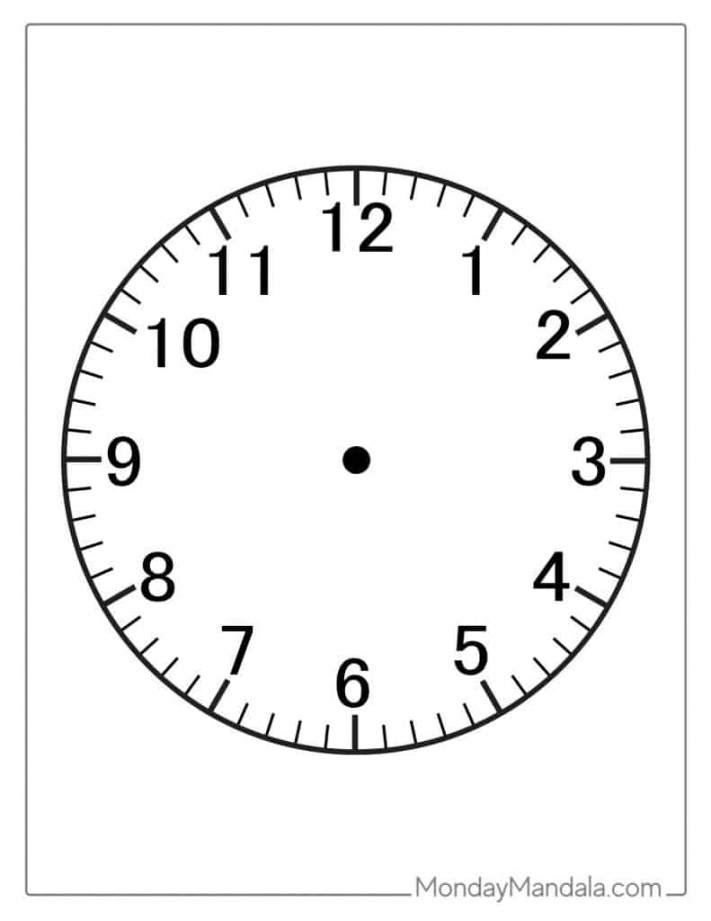 Printable Clock Faces (Free PDFs To Download & Print)